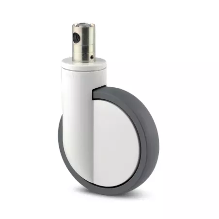 Roulette médicale 150mm blocage centralisé 3 fonctions avec came 30 degrés - TENTE