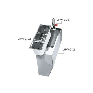 Rince doseur inox pour vpcarenato - 1 trou en dessous