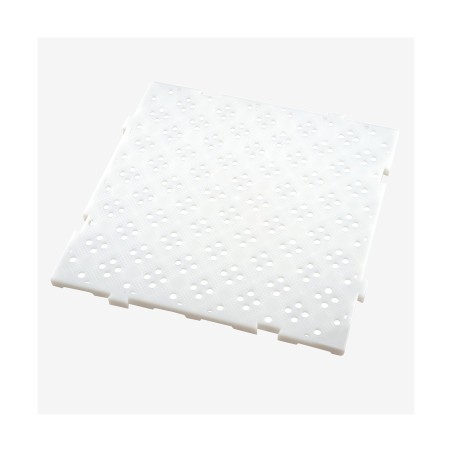 Lot de 4x caillebotis HACCP - 1m² - 500 x 500 épaisseur 22 mm - blanc