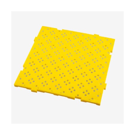 Caillebotis HACCP 50 x 50 cm épaisseur 22 mm - jaune