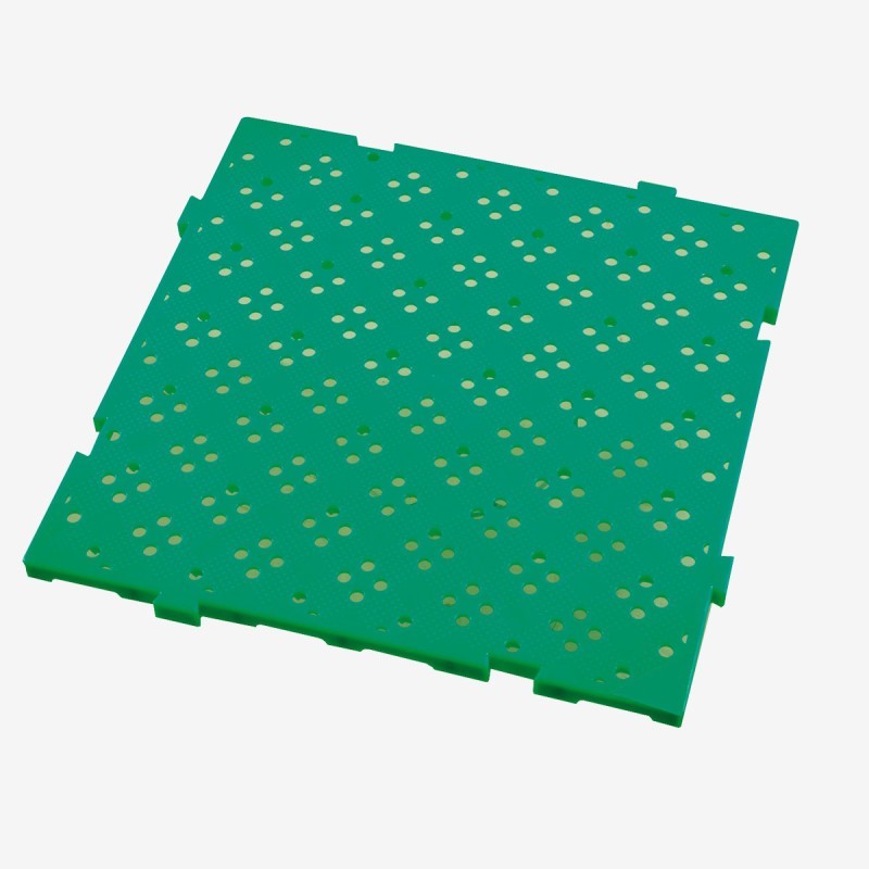 Caillebotis HACCP 50 x 50 cm épaisseur 22 mm - vert