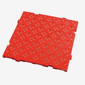 Caillebotis HACCP 50 x 50 cm épaisseur 22 mm - Rouge