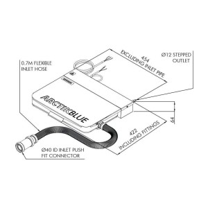 Systeme arctikblue: pompe megablue - dans un bac de condensats - 422x454x64mm