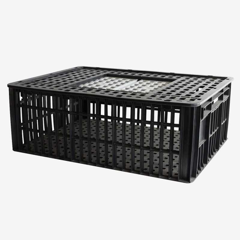 Cage à volailles avec 2 portes coulissantes 800 x 600 x 280 mm