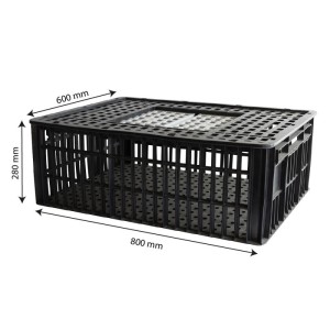 Cage à volailles avec 2 portes coulissantes 800 x 600 x 280 mm