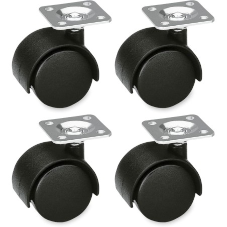 Lot de 4 roulettes 60 mm pour Meubles