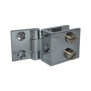 Charnière miroir verre/bois - laiton chromé