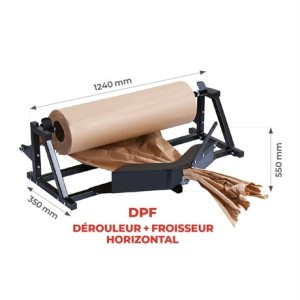 Dérouleur - Coupeur  - Froisseur rouleau papier pour l'emballage