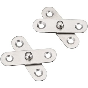 Lot de 8 charnières de porte pivotantes à 360° en acier inoxydable 57 mm x 16 mm