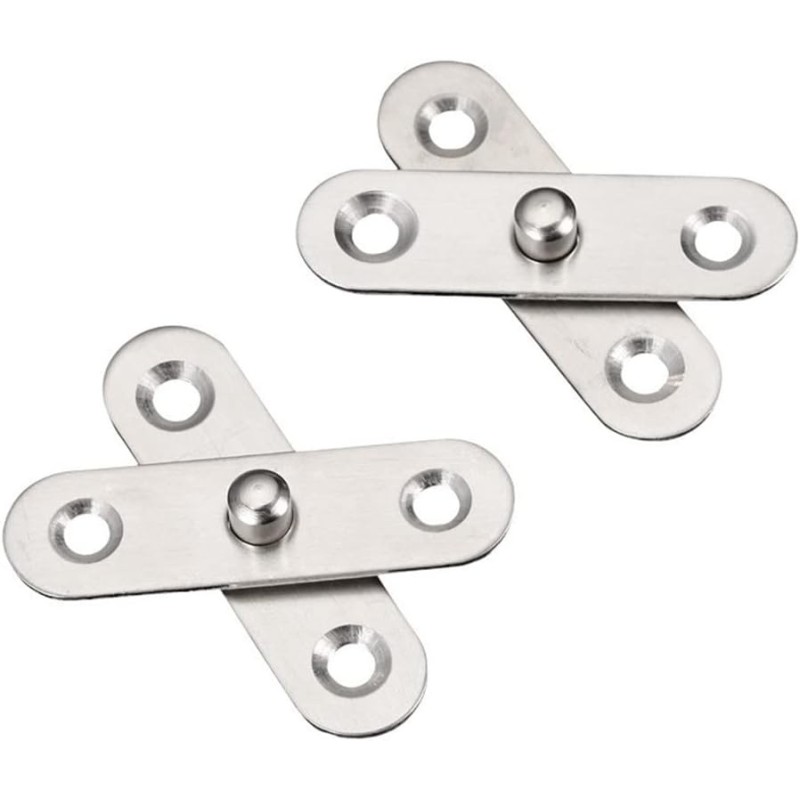 Lot de 8 charnières de porte pivotantes à 360° en acier inoxydable 57 mm x 16 mm Lot de 8 charnières de porte pivotantes à 360° en acier inoxydable 57 mm x 16 mm
