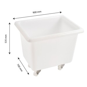 Bac grand volume 220 L - 2 roues fixes et 2 pivotantes avec freins