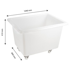 Bac grand volume 310 L - 2 roues fixes et 2 pivotantes avec freins
