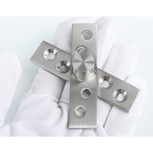 Lot de 2 charnières pivotantes à 360° 75x17 mm en acier inoxydable - Pivot de porte caché Lot de 2 charnières pivotantes à 360° 75x17 mm en acier inoxydable - Pivot de porte caché