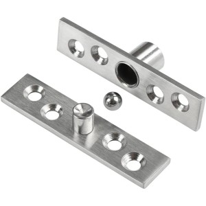 Lot de 2 charnières de porte pivotantes à 360° en acier inoxydable 100 mm x 23,7 mm