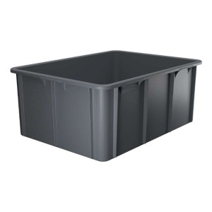 Bac de transport empilable 120l - 800x600x320mm - coins arrondis - noir