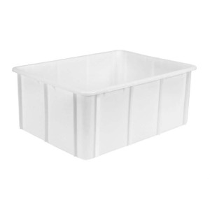 Bac de transport empilable 120l - 800x600x320mm - coins arrondis - noir