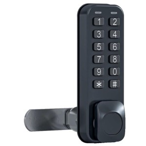 Verrou électronique à code pour casiers E10 Mini - zamak finition noir vertical