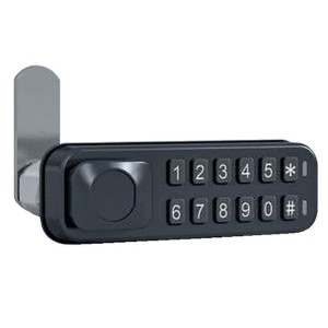 Verrou électronique à code pour casiers E10 Mini - zamak finition noir vertical