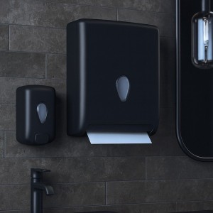 Distributeur bobine d'essuyage à dévidage central - NOIR