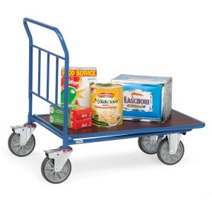 Chariot emboîtable avec dossier de poussée