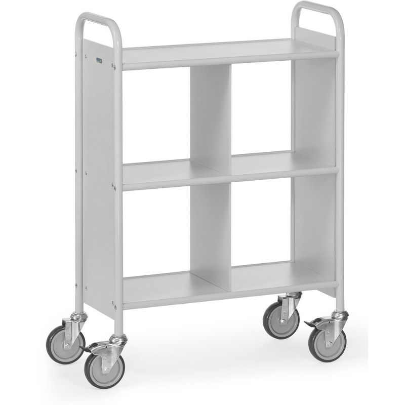 Chariot de bureau 150 kg avec 3 plateaux et 1 séparation