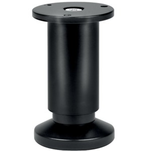 Pieds de meuble en aluminium rond 38 mm finition noire