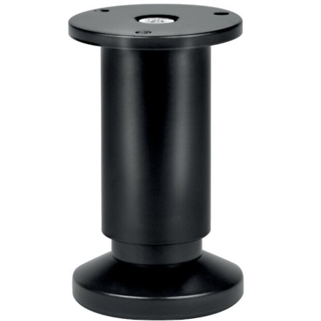Pieds de meuble en aluminium rond 38 mm finition noire
