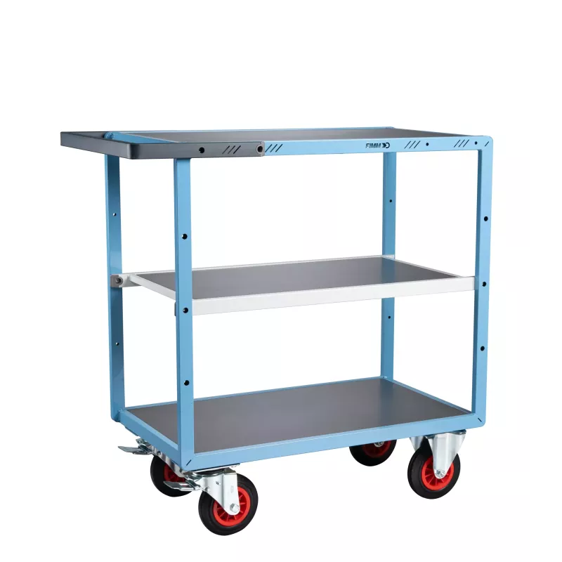 Servantes mécano-soudées 3 plateaux tôle galva 400 kg - FIMM