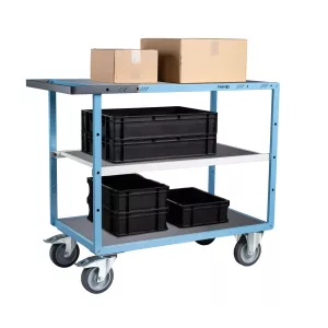 Servantes mécano-soudées 3 plateaux tôle galva 400 kg - FIMM