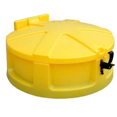Entonnoir pour fut 220 litres jaune avec couvercle