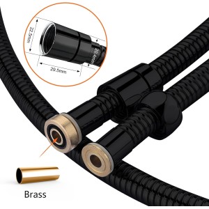 Flexible Douchette noir, Tuyau de Douche, 1.8 m Flexible Douchette noir, Tuyau de Douche, 1.8 m