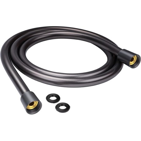 Flexible de douche noir 160 cm avec protection anti-torsion