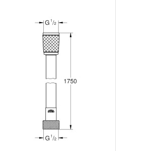 Flexible tuyau de douche salle de bains 1750 mm Flexible tuyau de douche salle de bains 1750 mm