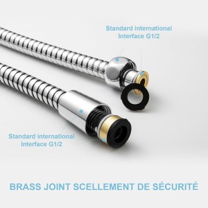 Flexible de Douche 2.5m,Avec protection Anti-Torsion Flexible de Douche 2.5m,Avec protection Anti-Torsion