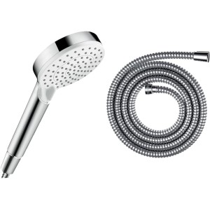 Pommeau de douche 2 types de jet avec flexible 1600 mm