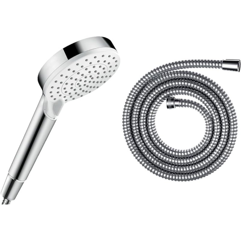 Pommeau de douche 2 types de jet avec flexible 1600 mm Pommeau de douche 2 types de jet avec flexible 1600 mm