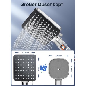 Pommeau de Douche avec Tuyau 1.6m