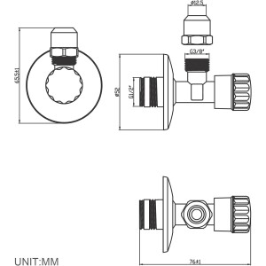 2 robinets d'arrêt d'angle