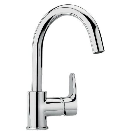 Mitigeur de lavabo chromé bec tube haut avec vidage