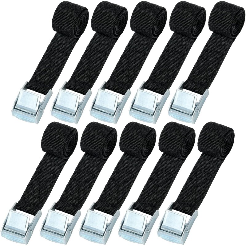 Lot de 10 Sangles d'Arrimage 50 cm noir Lot de 10 Sangles d'Arrimage 50 cm noir
