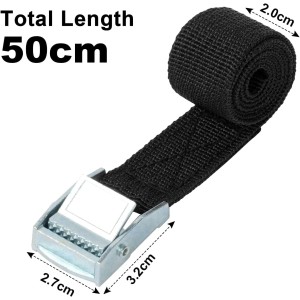 Lot de 10 Sangles d'Arrimage 50 cm noir