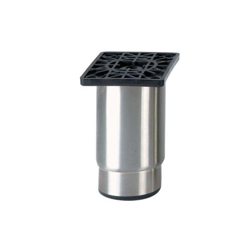 Pied réglable 115mm -100x80mm - plaque abs - semelle noire Pied réglable 115mm -100x80mm - plaque abs - semelle noire