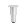 Pied inox avec base inox 100x80mm - réglage 172 -232mm