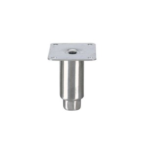 Pied réglable 100mm - m12 - Tube : 41mm avec platine inox mp1/ss
