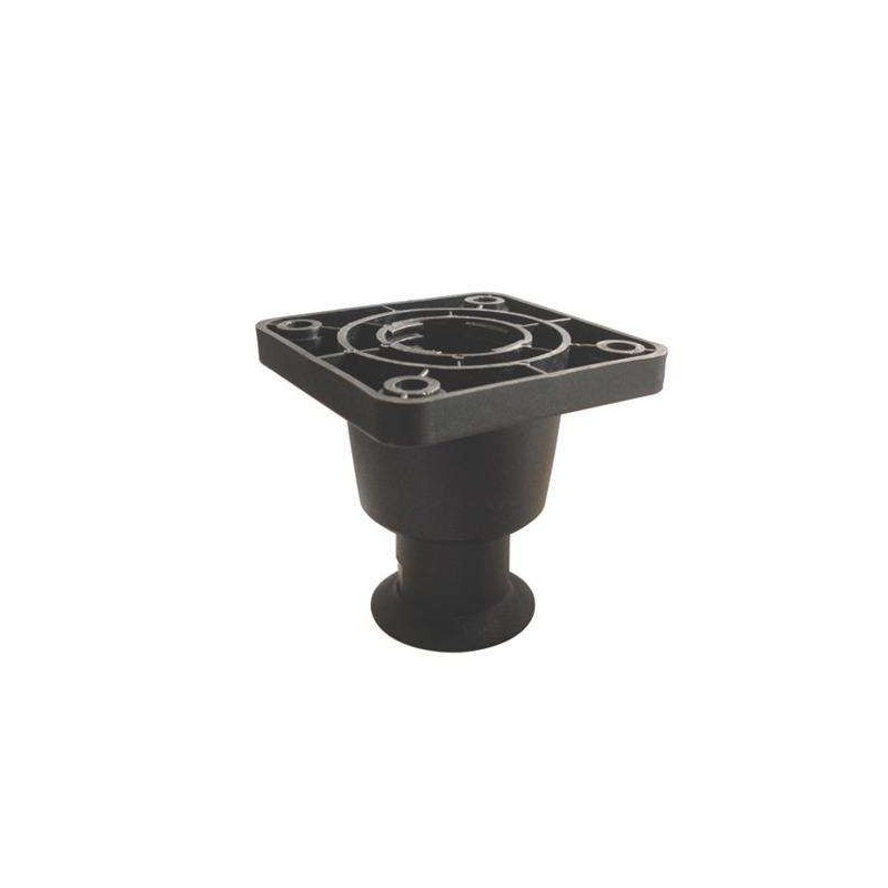 Pied réglable - 100mm - Plaquette 102x80mm sans lamage Pied réglable - 100mm - Plaquette 102x80mm sans lamage