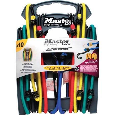 Lot de 10 tendeurs d'arrimage - Crochet Inverse mixte