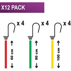 Lot de 12 Tendeurs avec Crochets