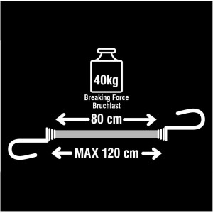Lot de 2 Tendeurs 80 cm - Crochet Inverse