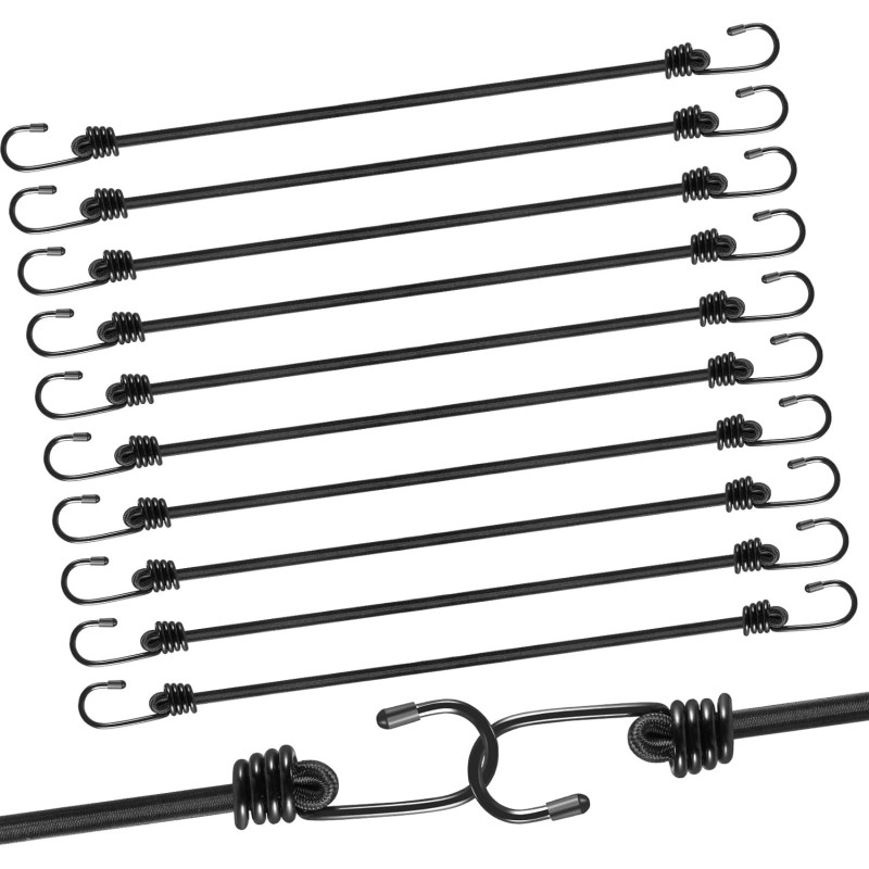 Lot de 12 tendeurs Elastique avec Crochets Lot de 12 tendeurs Elastique avec Crochets
