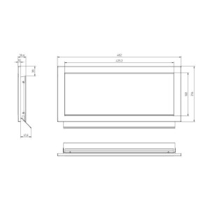 Vide-déchet basculant encastrable - AISI304 - 482x216x10mm Vide-déchet basculant encastrable - AISI304 - 482x216x10mm